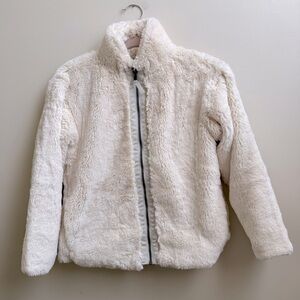 Patagonia Lunar Frost Teddy plush faux fur coat jacket girls Size L 12